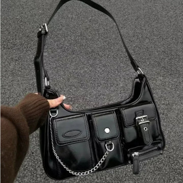 Punk Chains Crossbody Shoulder Bag