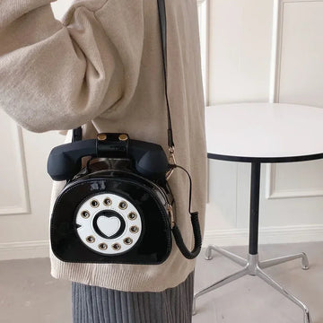 Telephone Shaped PU Leather Bag