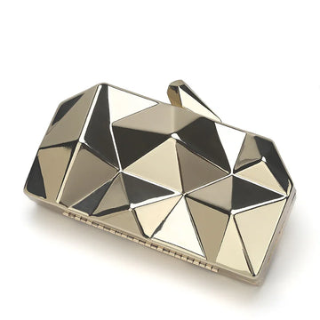 Gold Acrylic Geometric Evening Bag